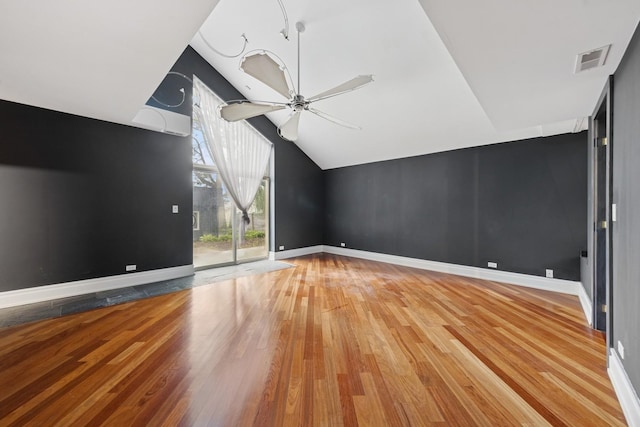 16W307 95th Pl, Burr Ridge, IL 60527 - bonus room featuring wood finished floors, a ceiling fan, and lofted ceiling