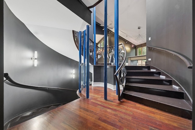 16W307 95th Pl, Burr Ridge, IL 60527 - stairs featuring wood finished floors and baseboards