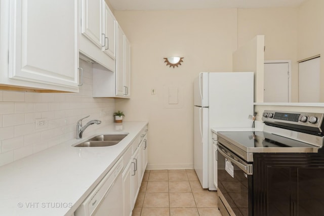 600 S Dearborn St Unit 1708, Chicago, IL 60605 - kitchen with stainless steel electric range, white dishwasher, white cabinetry, and decorative backsplash