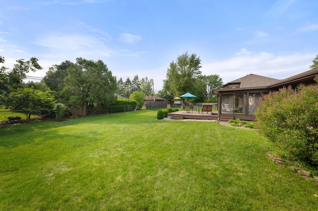 10 Primrose Ln, Sycamore, IL 60178 - view of yard featuring a wooden deck