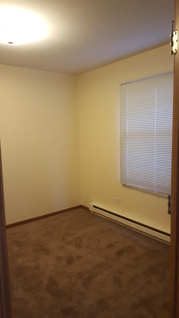 1341 Cunat Ct Unit 1C, Lake In The Hills, IL 60156 - carpeted empty room featuring a baseboard heating unit and baseboards