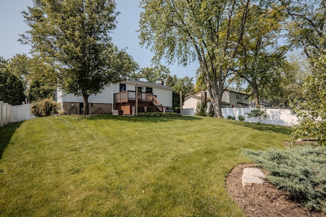 1110 71st St, Darien, IL 60561 - view of yard featuring a deck and stairs