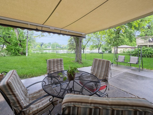 521 Harvard Ln, Hoffman Estates, IL 60169 - view of patio / terrace with a water view and outdoor dining area