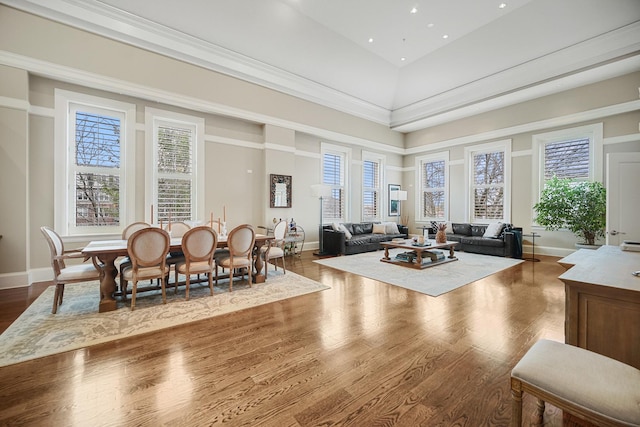 201 Reber St Unit 6, Wheaton, IL 60187 - living room with plenty of natural light, dark wood finished floors, recessed lighting, and a high ceiling