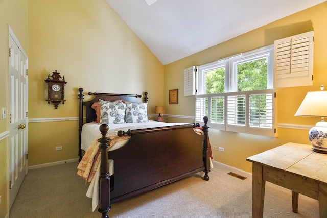 674 Foxdale Ave, Winnetka, IL 60093 - bedroom with carpet and high vaulted ceiling