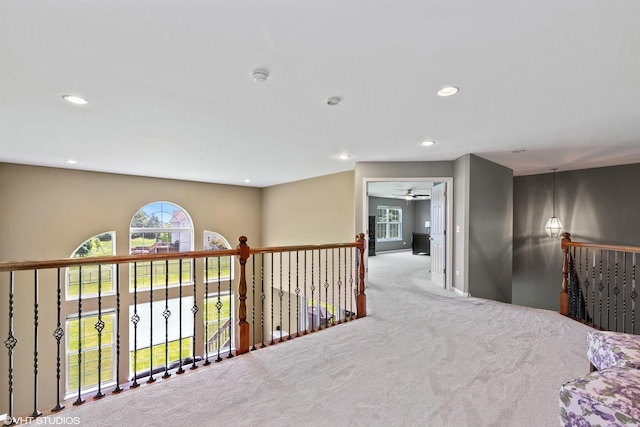 2621 Hastings Ct, Gurnee, IL 60031 - hallway with carpet, recessed lighting, and baseboards