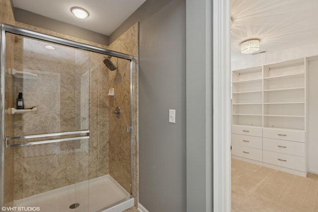 2621 Hastings Ct, Gurnee, IL 60031 - bathroom with a stall shower and baseboards