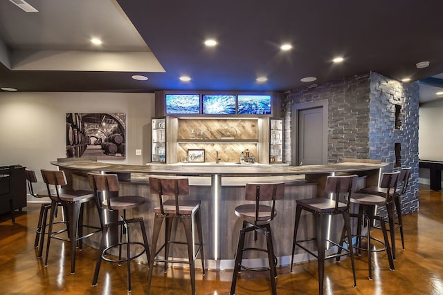 1308 N Wright St, Naperville, IL 60563 - indoor wet bar featuring recessed lighting