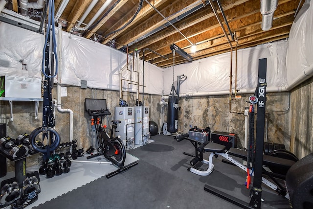 1308 N Wright St, Naperville, IL 60563 - workout room featuring water heater