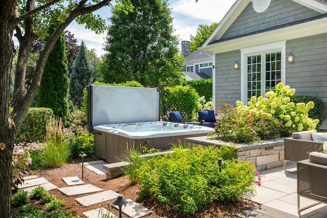 1308 N Wright St, Naperville, IL 60563 - view of patio featuring a hot tub