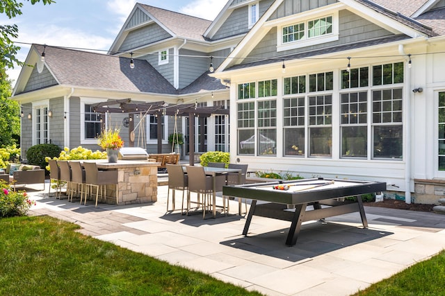 1308 N Wright St, Naperville, IL 60563 - view of patio / terrace with a pergola