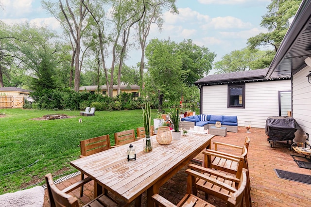 3N544 Bittersweet Rd, Saint Charles, IL 60175 - view of patio / terrace featuring an outdoor living space with a fire pit and outdoor dining space