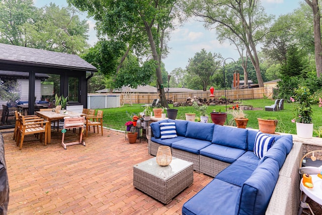 3N544 Bittersweet Rd, Saint Charles, IL 60175 - view of patio with an outdoor hangout area and outdoor dining area