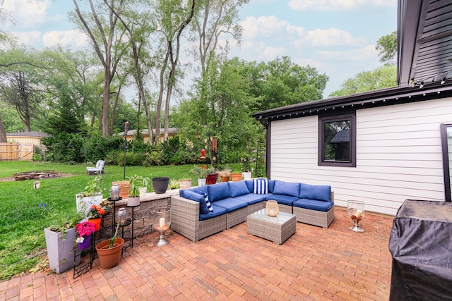 3N544 Bittersweet Rd, Saint Charles, IL 60175 - view of patio featuring an outdoor living space with a fire pit