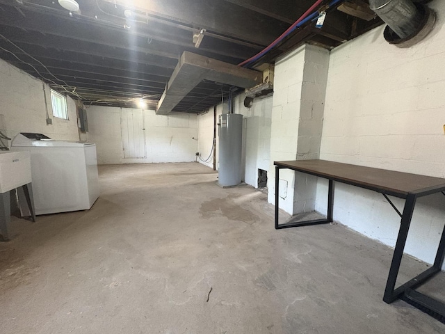 903 E Behrends Ave, Peoria, IL 61603 - basement with washer / dryer, water heater, and electric panel