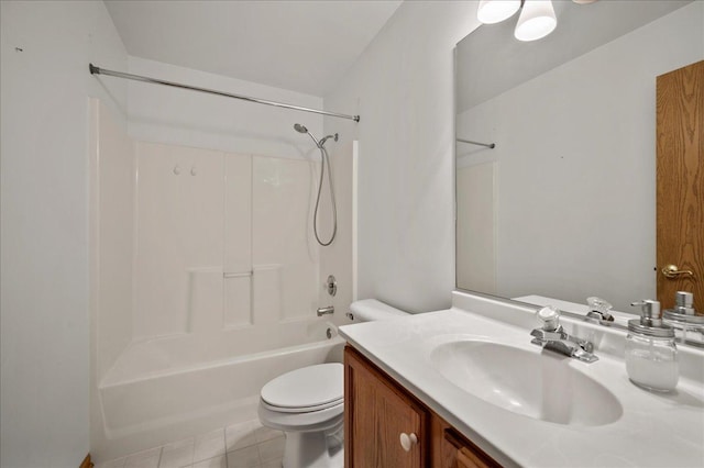 249 Spring Ct, North Aurora, IL 60542 - bathroom with vanity, shower / tub combination, and tile patterned flooring