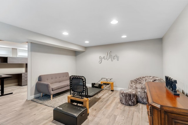11111 Doogan Ave, Willow Springs, IL 60480 - sitting room with wood finished floors, recessed lighting, and baseboards