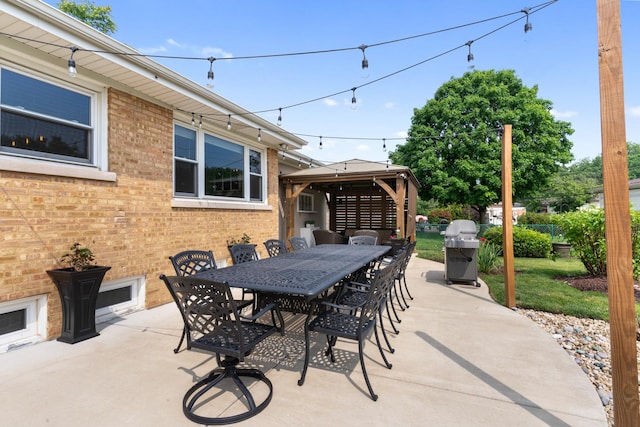 11111 Doogan Ave, Willow Springs, IL 60480 - view of patio featuring a gazebo and outdoor dining area