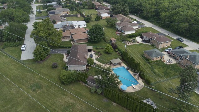 11111 Doogan Ave, Willow Springs, IL 60480 - aerial view of property's location with nearby suburban area and a pool