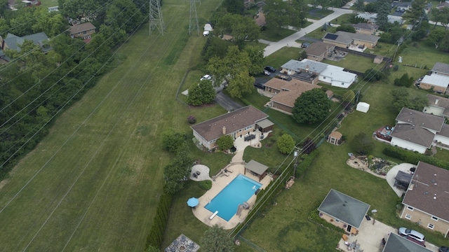 11111 Doogan Ave, Willow Springs, IL 60480 - aerial view of property and surrounding area with a pool and nearby suburban area