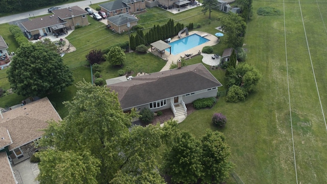 11111 Doogan Ave, Willow Springs, IL 60480 - aerial view of property and surrounding area with a pool and nearby suburban area