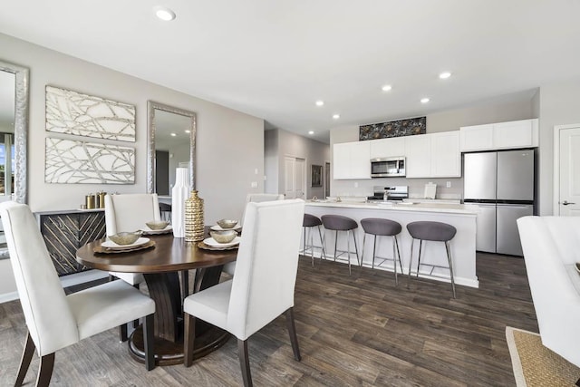 1097 Savannah Ln, Pingree Grove, IL 60140 - dining room with dark wood-type flooring and recessed lighting