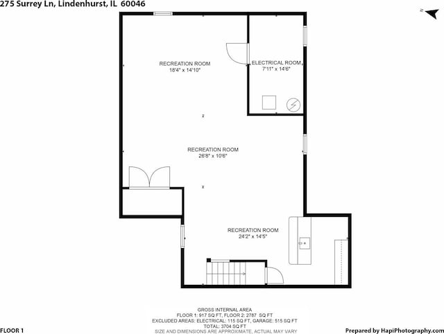 275 Surrey Ln, Barrington, IL 60010 - view of home floor plan