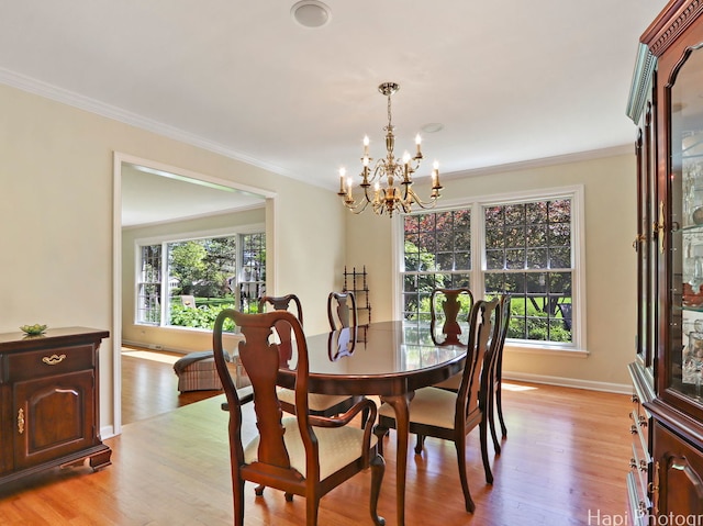 275 Surrey Ln, Barrington, IL 60010 - dining area with a chandelier, light wood-style floors, and ornamental molding