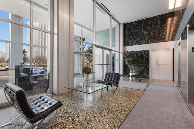 330 W Diversey Pkwy Unit 1209, Chicago, IL 60657 - community lobby featuring floor to ceiling windows and a towering ceiling