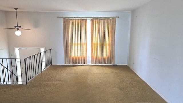 17710 Hillcrest Dr, Country Club Hills, IL 60478 - unfurnished room featuring carpet floors, a ceiling fan, and baseboards