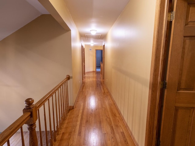 1707 Frediani Ct, Mount Prospect, IL 60056 - corridor with attic access, light wood finished floors, and an upstairs landing