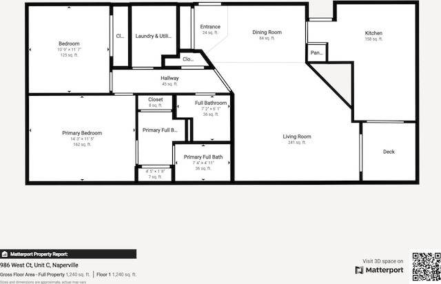 986 W Ct Unit C, Naperville, IL 60563 - floor plan / room layout