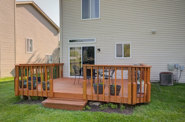 14005 Danbury Dr, Plainfield, IL 60544 - back of property with a yard and a deck