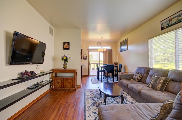 14005 Danbury Dr, Plainfield, IL 60544 - living area with wood finished floors and a chandelier