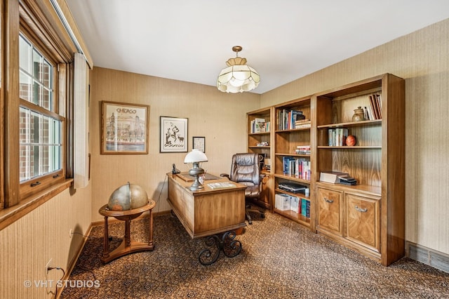 2620 Marian Ln, Wilmette, IL 60091 - office space featuring wallpapered walls and baseboards