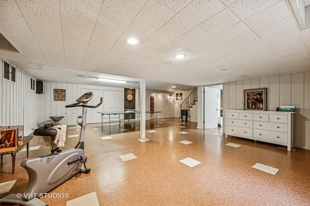 2620 Marian Ln, Wilmette, IL 60091 - workout room with a decorative wall and baseboards