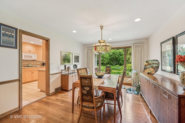 2620 Marian Ln, Wilmette, IL 60091 - dining space featuring light wood-type flooring and recessed lighting