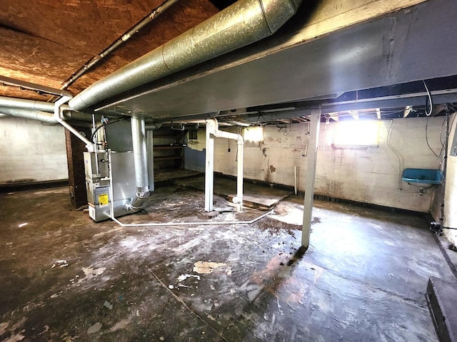 1198 E Bluff St, Marseilles, IL 61341 - basement with heating unit