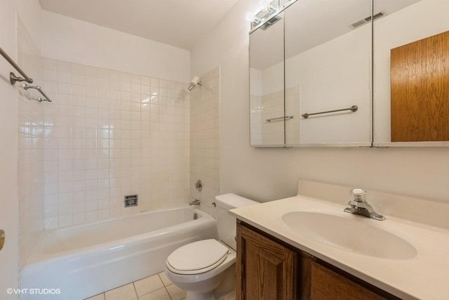 6700 S Brainard Ave Unit 104, Countryside, IL 60525 - full bathroom featuring vanity, shower / tub combination, and tile patterned flooring