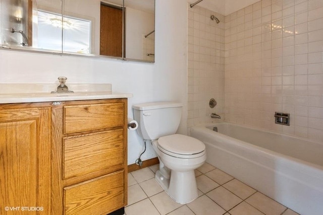 6700 S Brainard Ave Unit 104, Countryside, IL 60525 - bathroom with vanity, bathing tub / shower combination, and tile patterned floors