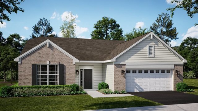 416 Rockwell Rd, Aurora, IL 60506 - view of front of home with brick siding, asphalt driveway, and a front lawn