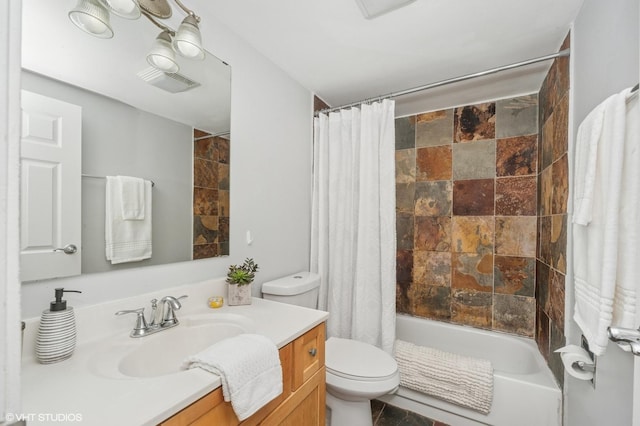 5600 Astor Ln Unit 301, Rolling Meadows, IL 60008 - bathroom featuring vanity, toilet, and shower / tub combo