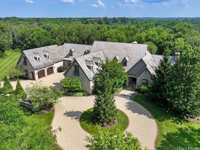 273 Donlea Rd, Barrington Hills, IL 60010 - aerial view of property and surrounding area featuring a heavily wooded area