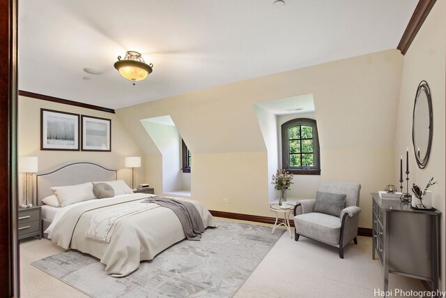 273 Donlea Rd, Barrington Hills, IL 60010 - bedroom with lofted ceiling and baseboards
