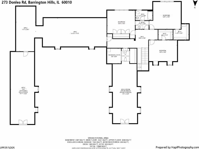 273 Donlea Rd, Barrington Hills, IL 60010 - room layout