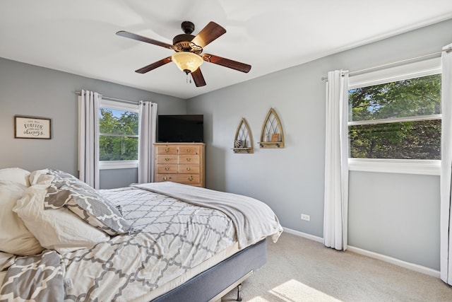 830 E Hillside Ave Unit 830, Barrington, IL 60010 - bedroom with light colored carpet and ceiling fan