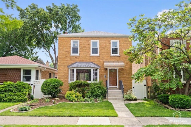 1176 S Maple Ave, Oak Park, IL 60304 - view of front of house with brick siding and a gate