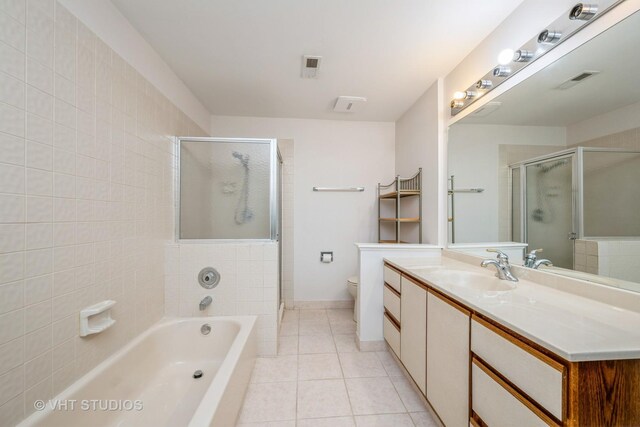 1949 N Charter Point Dr Unit 0, Arlington Heights, IL 60004 - full bath featuring tile patterned flooring, vanity, toilet, and a stall shower