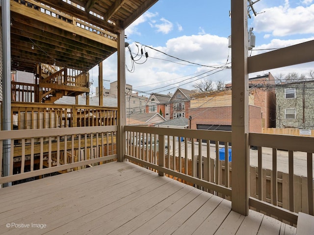 2023 W Armitage Ave, Chicago, IL 60647 - wooden deck with a residential view