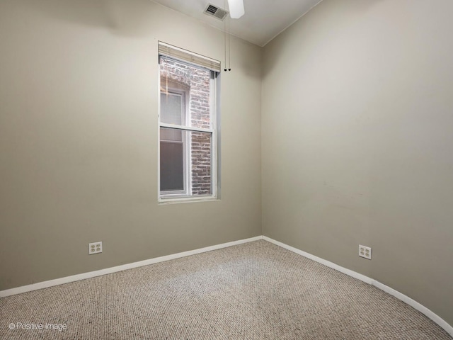 2023 W Armitage Ave, Chicago, IL 60647 - carpeted spare room with baseboards and a ceiling fan